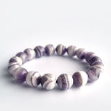 Dream Amethyst crystal bracelet. Genuine natural and unheated gemstone with Certificate of Authenticity