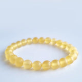 Amber Jade crystal bracelet collection. Genuine natural and unheated gemstone with Certificate of Authenticity