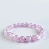 Lavender Amethyst crystal beads bracelet. Genuine natural and unheated gemstone with Certificate of Authenticity