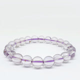 Lavender Amethyst crystal beads bracelet. Genuine natural and unheated gemstone with Certificate of Authenticity