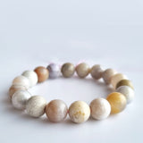 Coral Jade beads bracelet collection. Genuine natural and unheated gemstone with Certificate of Authenticity