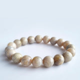 Coral Jade beads bracelet collection. Genuine natural and unheated gemstone with Certificate of Authenticity