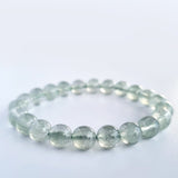 Rutilated quartz green crystal bracelet. Genuine natural and unheated gemstone with Certificate of Authenticity