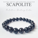 Scapolite Crystal Bracelet. Natural crystal gemstones with Certificate of Authenticity
