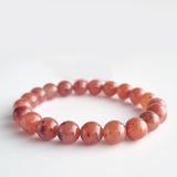 Nanhong Red Agate crystal bracelet. Genuine natural unheated crystal gemstone with Certificate of Authenticity