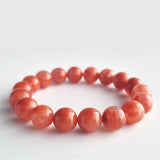 Nanhong Red Agate crystal bracelet. Genuine natural unheated crystal gemstone with Certificate of Authenticity