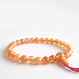 Nanhong Red Agate crystal bracelet. Genuine natural unheated crystal gemstone with Certificate of Authenticity