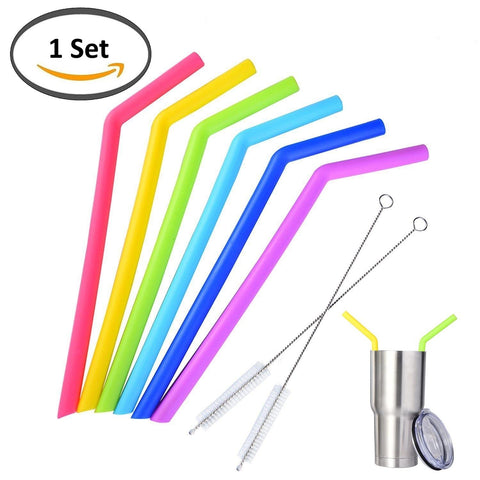 SOL HOME ® Silicone Reusable Drinking Straws - FDA Approved BPA FREE by SOL Home ® (Kitchen)