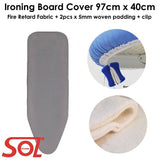 SOL HOME ® Premium Standing Ironing Board Iron Board Fire Retard Fabric Ironing Board Cover by SOL Home ® (Wardrobe Solutions)