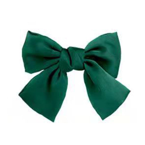 Korean Hairclip Ribbon Big Bow Hairclip in Satin Red, Green, Pink, Black, Gold