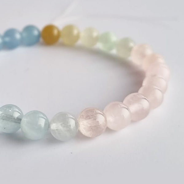 [NEW] Morganite bracelet series. 100% natural gemstone with Certificate of Authenticity by Shoponlinelah (Feng Shui)