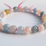 [NEW] Morganite bracelet series. 100% natural gemstone with Certificate of Authenticity by Shoponlinelah (Feng Shui)