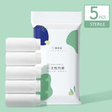 5pcs Sterile Cotton Blended Disposible Underwear for Travel or Maternity Needs