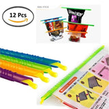 Magic Sealer Stick / Bag Clip Plastic Sealing Bar Bag Seal Food Storage  - Set of 12pcs by SOL Home ® (Kitchen)