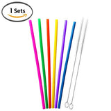 SOL HOME ® Straight Silicone Reusable Drinking Straws - FDA Approved BPA FREE by SOL Home ® (Kitchen)