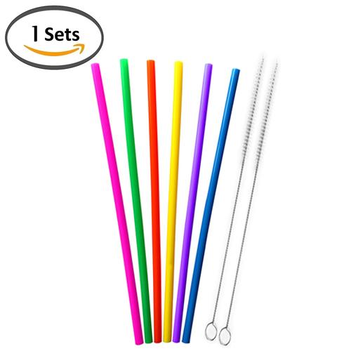 SOL HOME ® Straight Silicone Reusable Drinking Straws - FDA Approved BPA FREE by SOL Home ® (Kitchen)