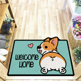Corgi Floor PVC Mat Rug for outdoor welcome entryways and entrances By SOL Home ® (Home and Living)