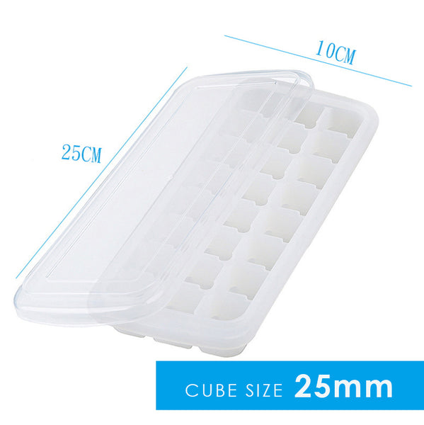 24 Compartment Ice Cube Mould with Cover FDA Approved BPA FREE by SOL Home ® (Kitchen)