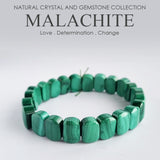 Malachite Bracelets and Pendants. 100% Natural Crystal Gemstone Collection with Certificate of Authenticity by SOL Home ® (Feng Shui)
