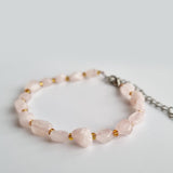 Rose Quartz Bracelet Collection #4. 100% genuine natural gemstone jewellery with Certificate of Authenticity by SOL Home ® (Feng Shui)