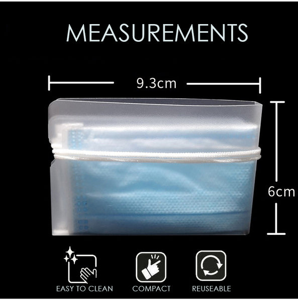 Buy 5 get 5 Free - Plastic Mask Holder. Hygienic, simple and compact by SOL Home ® (Health and Beauty)