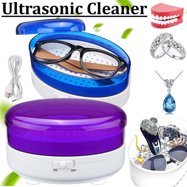 Original Ultrasonic Cleaner Machine USB Design 3 Mini Cleaning System For Jewelry Eyeglass Ring Watch USB or AA Battery Operated by SOL Home ® (DIY)
