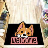 Corgi Floor PVC Mat Rug for outdoor welcome entryways and entrances By SOL Home ® (Home and Living)