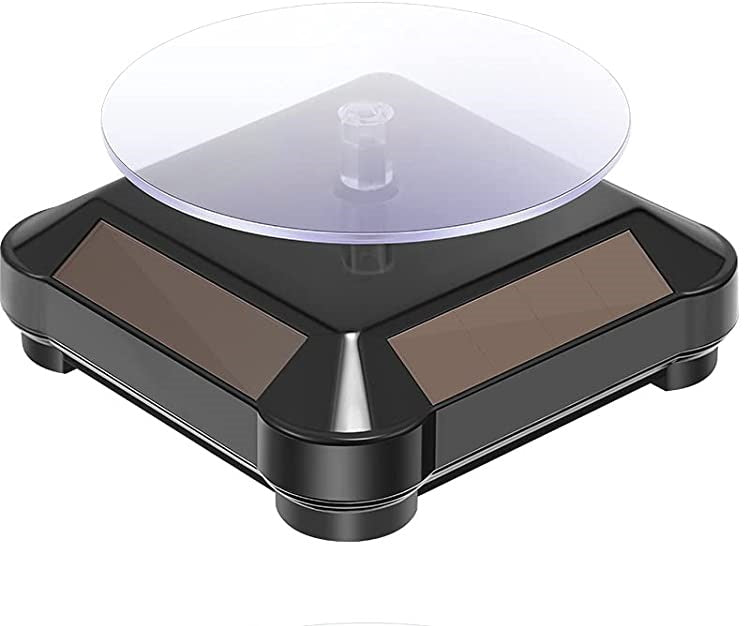 Yirtree Solar Display Stand Turntable, Rotating Display for