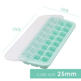 24 Compartment Ice Cube Mould with Cover FDA Approved BPA FREE by SOL Home ® (Kitchen)