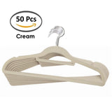 SOL HOME ® Non Slip Velvet Clothes Hangers x 50 pcs by SOL Home ® (Wardrobe Solutions)