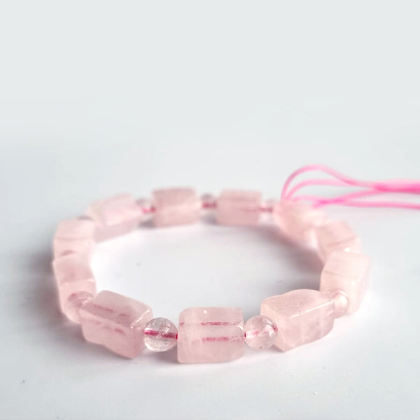 Rose Quartz Bracelet Collection #4. 100% genuine natural gemstone jewellery with Certificate of Authenticity by SOL Home ® (Feng Shui)