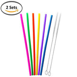 SOL HOME ® Straight Silicone Reusable Drinking Straws - FDA Approved BPA FREE by SOL Home ® (Kitchen)