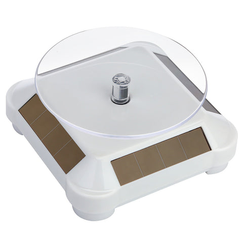 Solar Display Stand Turntable Rotating Stand for Jewelry or Toys Solar powered or Battery Powered Solar Rotating Display Platform