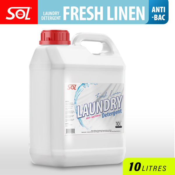 Anti-bacterial Fresh Linen 10L Laundry Detergent by SOL Home ® (Cleaning Supplies)