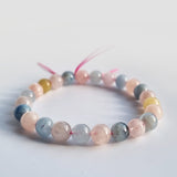 [NEW] Morganite bracelet series. 100% natural gemstone with Certificate of Authenticity by Shoponlinelah (Feng Shui)