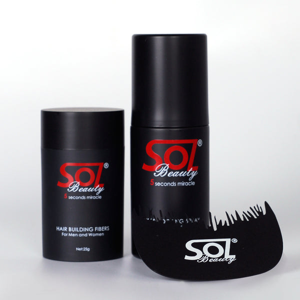 SOL Beauty ® Starter Pack 1 (1 Hair Fiber + 1 Spray + 1 Optimizer)