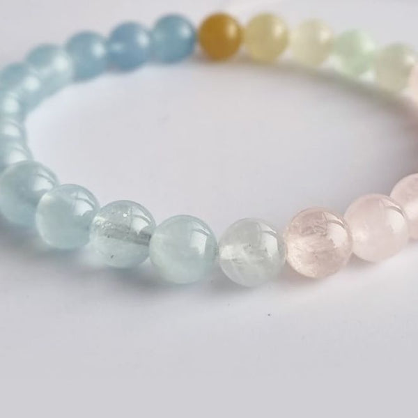 [NEW] Morganite bracelet series. 100% natural gemstone with Certificate of Authenticity by Shoponlinelah (Feng Shui)