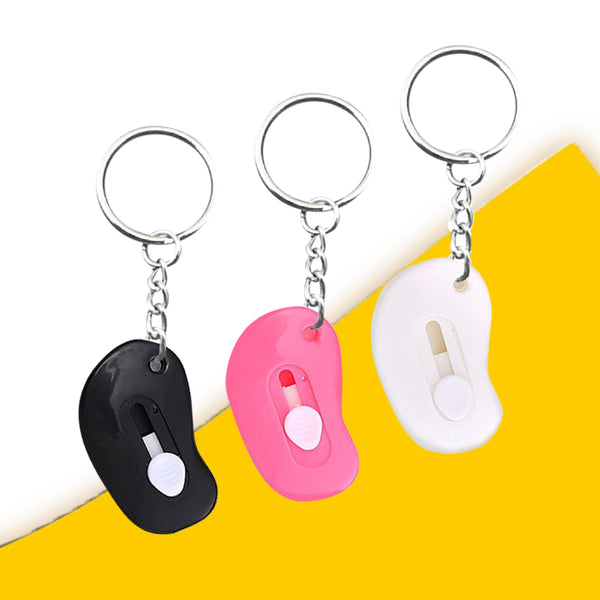 3pcs Cute Cloud Pocket Pen Knife Utility Stationary Cutter Keychain (Home and Living)