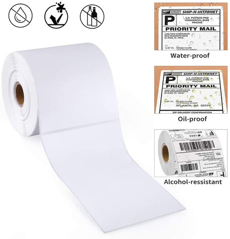 Perforated Thermal Label paper roll waybills 100x150mm suitable for all eCommerce couriers 350 or 500pcs per roll By SOL Home ® (Ecommerce Supplies)