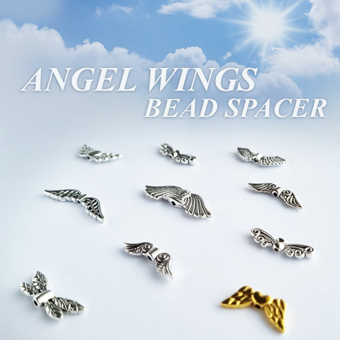 10g Tibet Silver Angel Wings Bead Spacer for DIY, charm and accessories