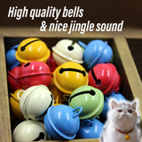 2pcs Colourful Bells. 22x18mm DIY christmas craft jingle. Big bells for DIY bracelet anklets pet necklace identification