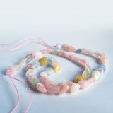 Morganite beads strand, beads and charms for DIY necklace & DIY jewellery. 100% natural with Certificate of Authenticity