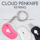 3pcs Cute Cloud Pocket Pen Knife Utility Stationary Cutter Keychain (Home and Living)