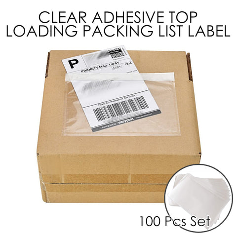 Clear Adhesive Top Loading Packing List Shipping Label Envelopes by SOL Home ® (Ecommerce Supplies)