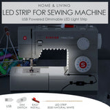 LED Light Strip for Sewing Machine. USB Powered. Dimmable function. Easy to install By SOL Home ® (DIY)