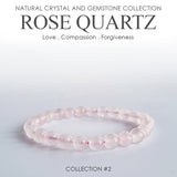 Rose Quartz Bracelet Collection #2. 100% genuine natural gemstone jewellery with Certificate of Authenticity by SOL Home ® (Feng Shui)