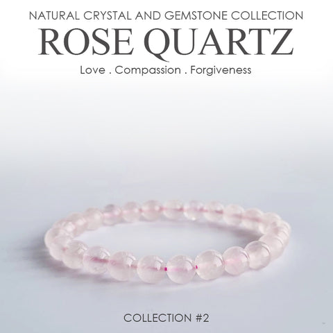 Rose Quartz Bracelet Collection #2. 100% genuine natural gemstone jewellery with Certificate of Authenticity by SOL Home ® (Feng Shui)