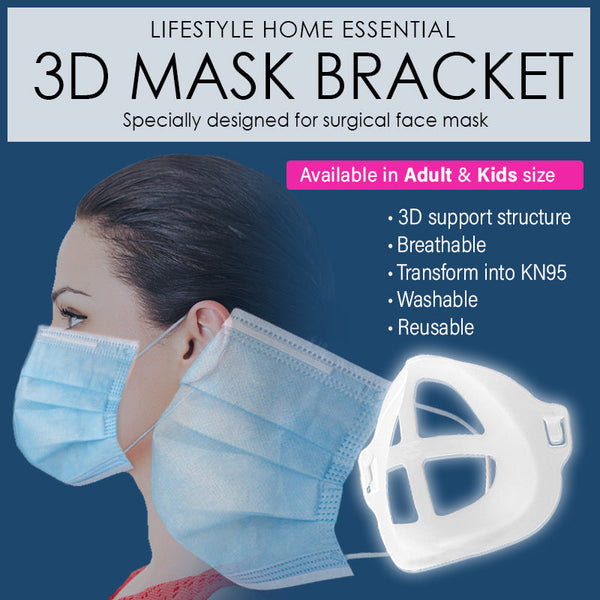 5pcs Kids 3D Mask Bracket For Surgical Mask Anti Humid, Enhance Breathing prevent suffocation, prevent pimples & skin irritation & glasses from fogging up Washable & Reusable by SOL Home ® (Health and Beauty)