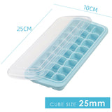 24 Compartment Ice Cube Mould with Cover FDA Approved BPA FREE by SOL Home ® (Kitchen)