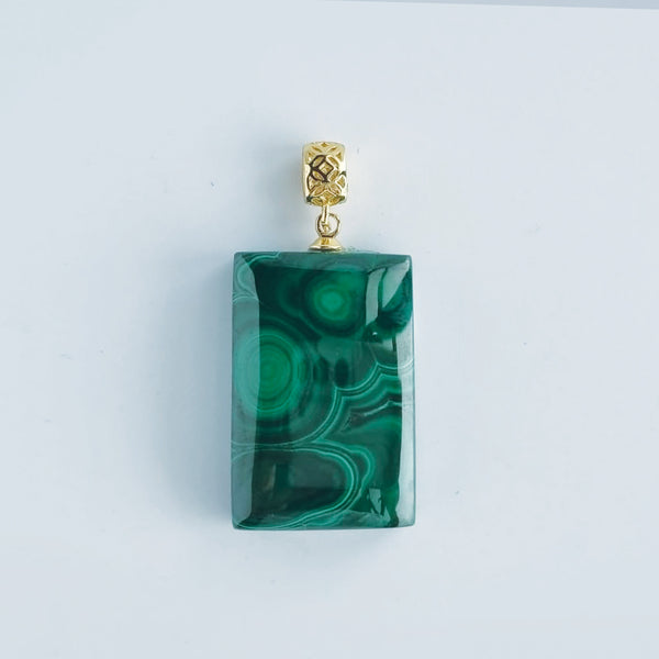 Malachite Bracelets and Pendants. 100% Natural Crystal Gemstone Collection with Certificate of Authenticity by SOL Home ® (Feng Shui)